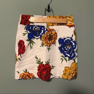 Color Pop Floral Skirt